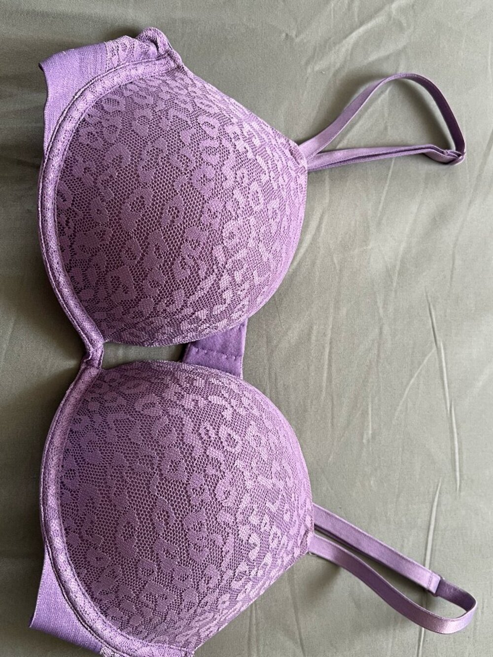 PINK Victoria’s Secret Purple Lace Push Up Bra 34C
